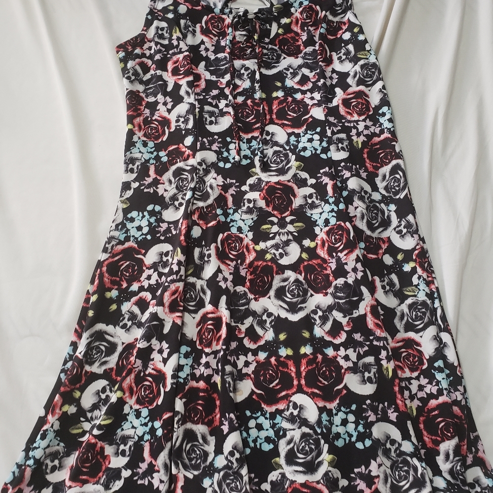 SOLD! Skulls and roses dress